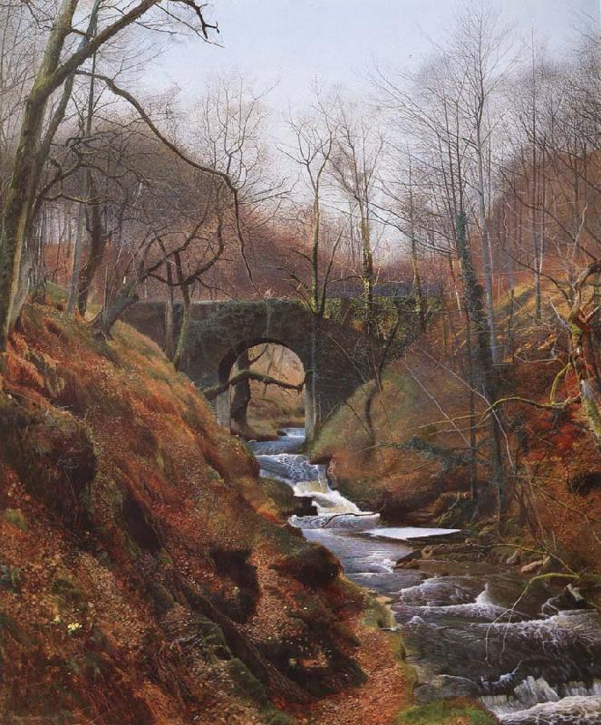 Atkinson Grimshaw Ghyll Beck Barden Yorkshire Early Spring